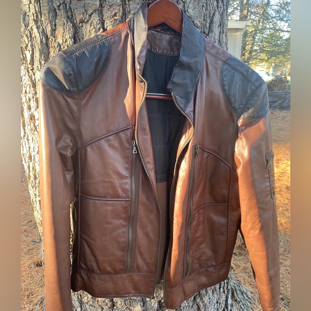 LaMatta Vintage Women’s Italian Genuine Leather Bomber Jacket. European size 50.